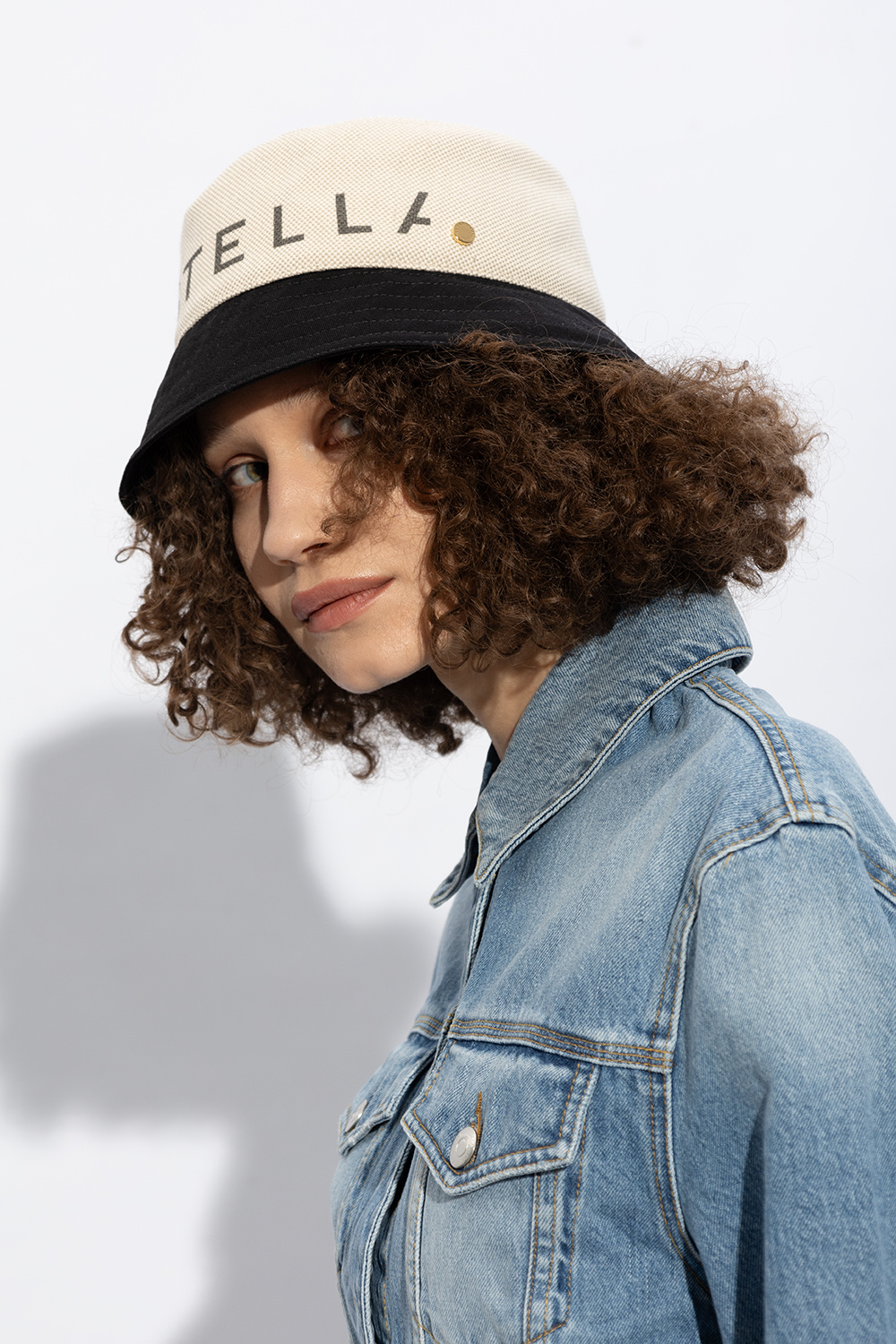 SchaferandweinerShops Italy - Cream Bucket hat with logo Stella McCartney -  horisaki design handel woven distressed detail hat item